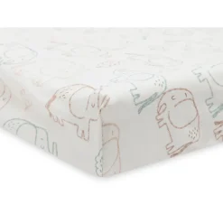 Housse matelas à langer jersey - Elephant Tales - 50x70 cm