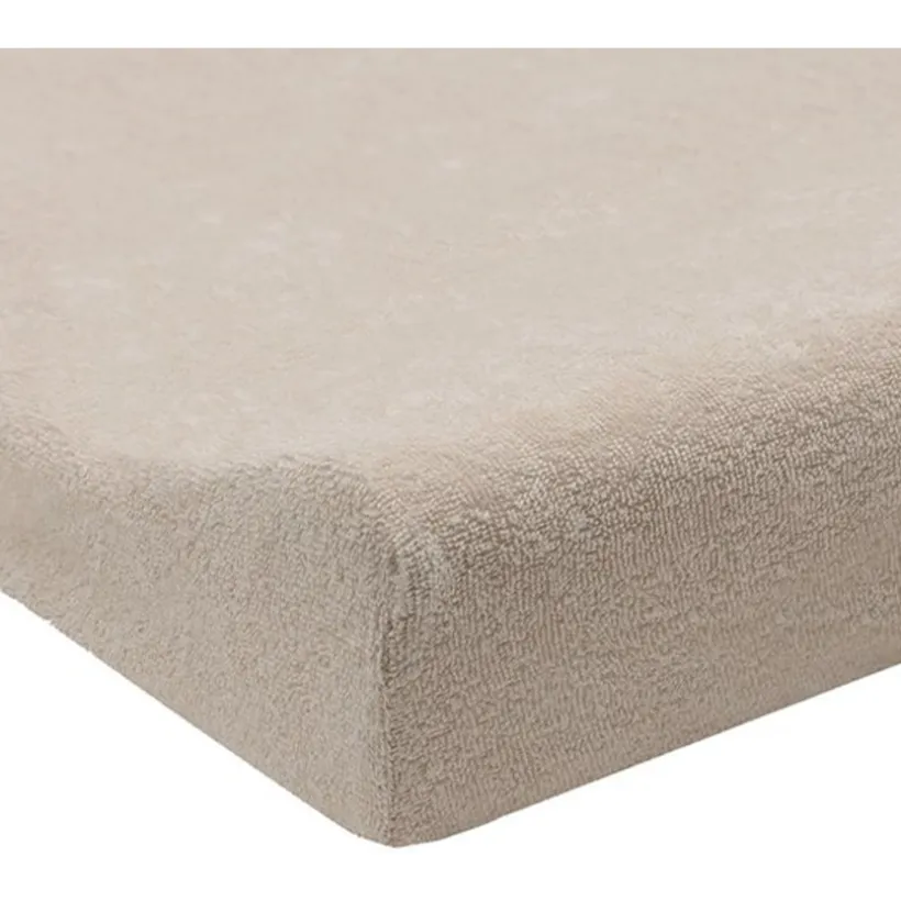 Housse matelas à langer éponge - Oatmeal/sable - 50x70 cm - 2 Pcs