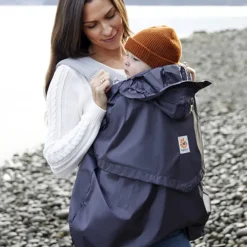 Housse polaire Cocon d'Hiver pour porte-bébé charbon