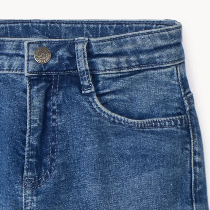 Jean cargo effet délavé à poches pour garçon
