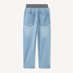 Jean droit avec taille élastiquée et rayée pour garçon
