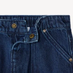 Jean droit bébé garçon avec patchs brodés vintage