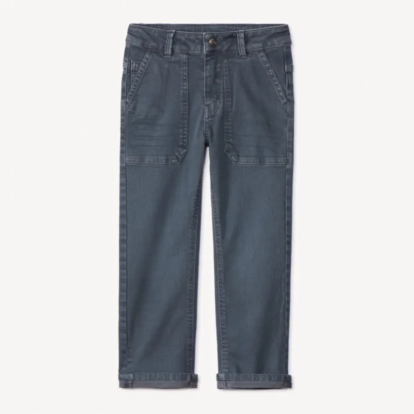 Jean droit en denim uni surteint pour garçon