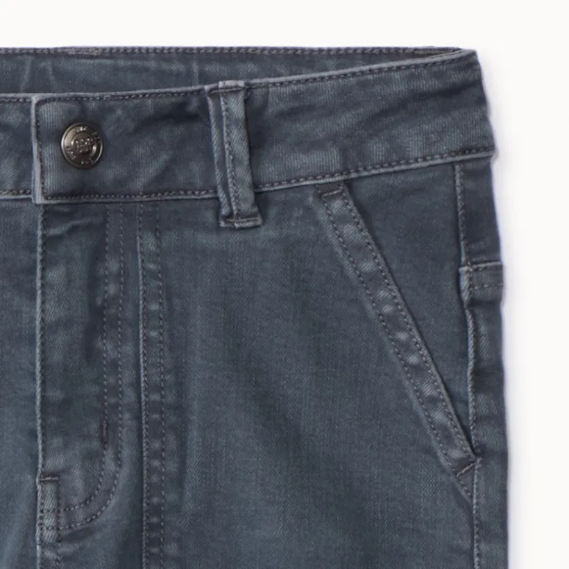 Jean droit en denim uni surteint pour garçon