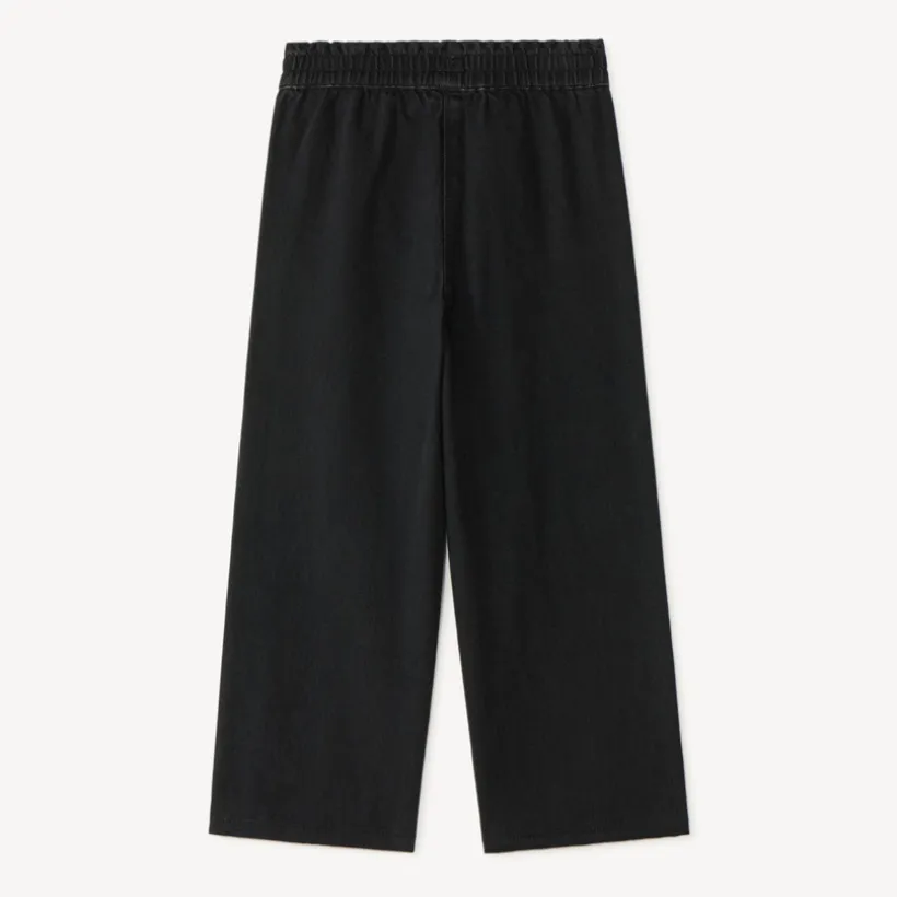 Jean droit et large uni pour fille