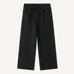 Jean droit et large uni pour fille