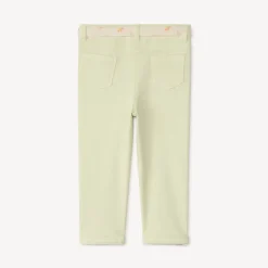 Jean droit uni avec ceinture à nouer pour bébé fille