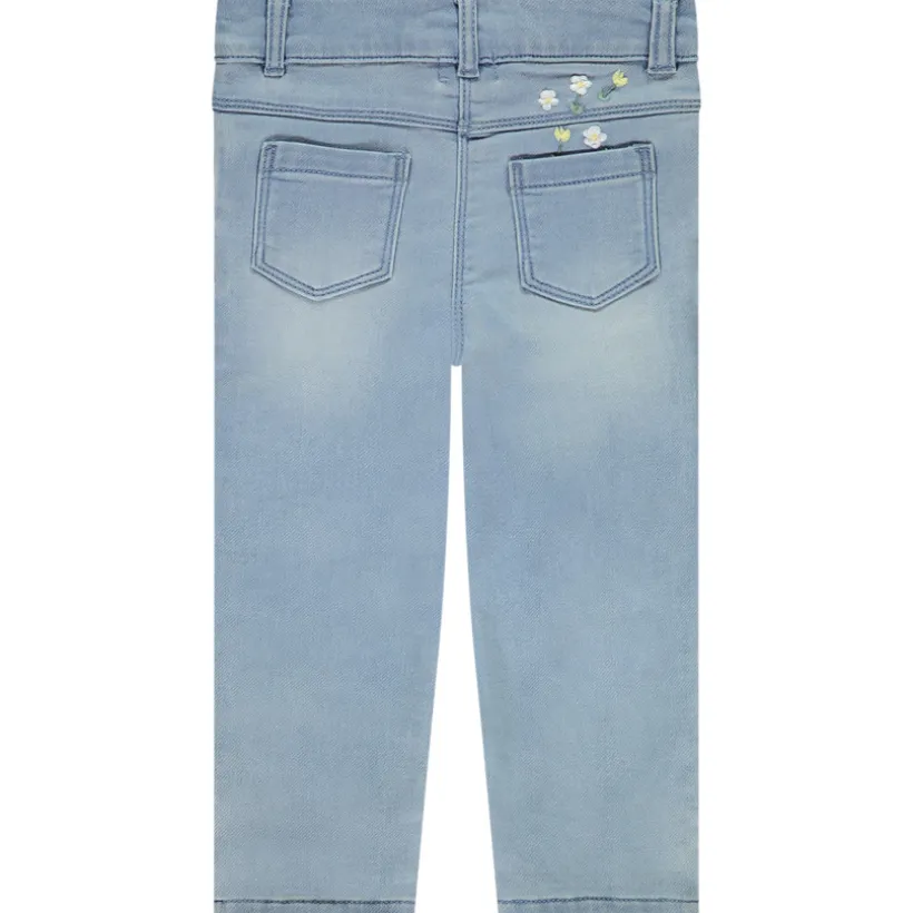 Jean effet denim avec broderie fantaisie pour bébé fille