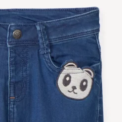 Jean effet denim doublé avec poche ludique pour bébé garçon