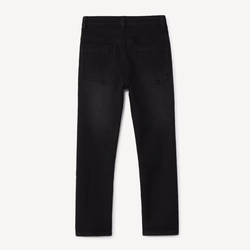 Jean effet denim doublé micropolaire uni pour garçon