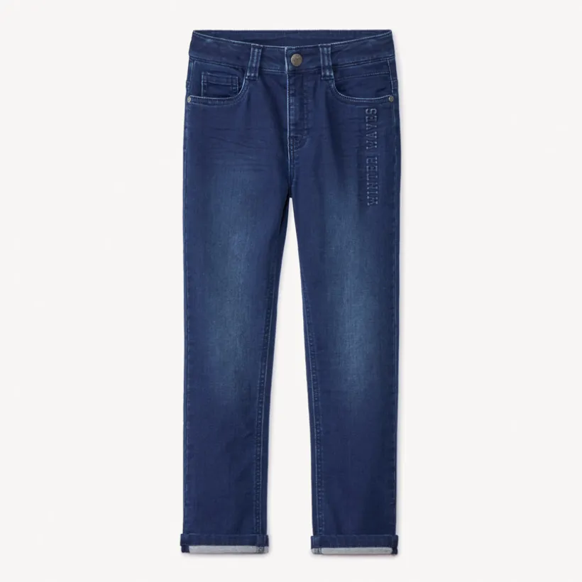 Jean effet denim à poches contrastantes pour garçon