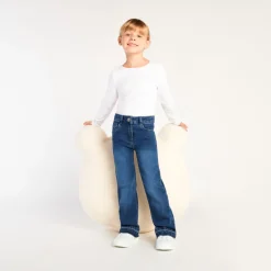 Jean en denim coupe évasé pour fille