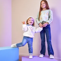 Jean en denim coupe évasé pour fille