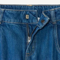 Jean garçon cargo loose en denim