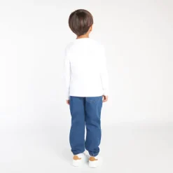 Jean jogger effet denim uni pour garçon