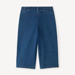Jean large broderie tulipe pour bébé fille