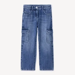 Jean large style cargo pour fille
