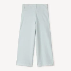 Jean large uni à boutons imitation corne pour fille