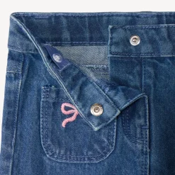 Jean large uni pour bébé fille