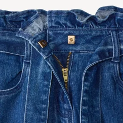 Jean paperbag avec ceinture pour fille