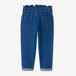 Jean paperbag avec ceinture pour fille