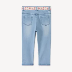 Jeans droit avec ceinture à nouer pour bébé fille