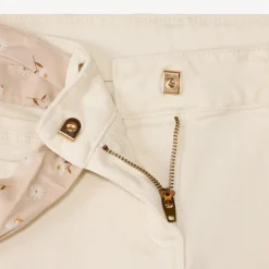 Jean slim avec ceinture imprimée à nouer pour fille