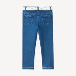 Jean slim bébé fille avec ceinture en tissu