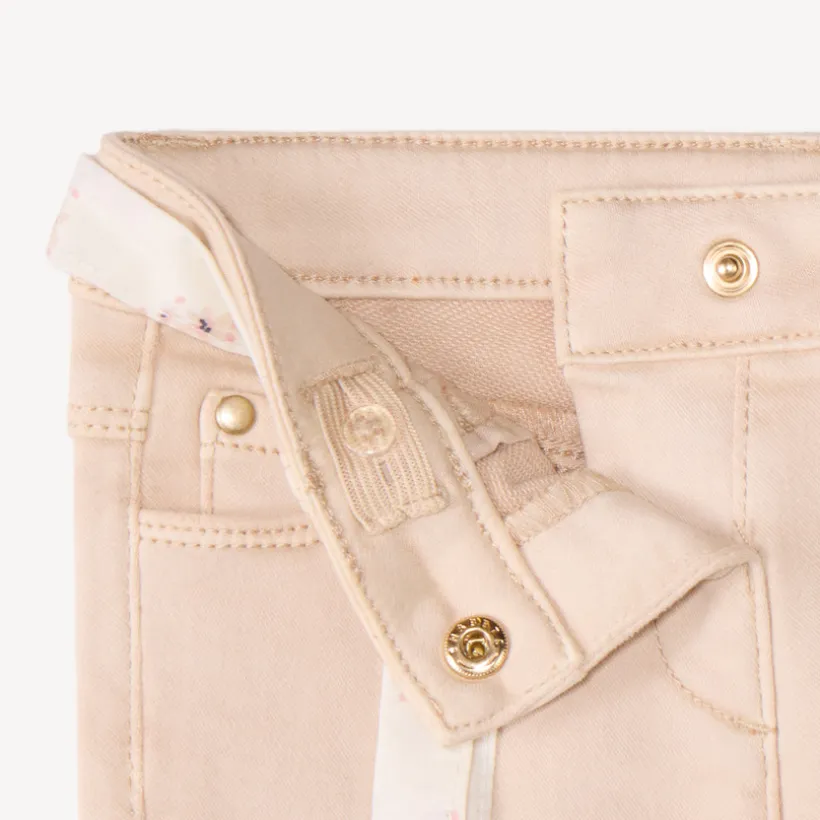 Jean slim bébé fille avec ceinture en tissu