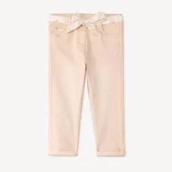 Jean slim bébé fille avec ceinture en tissu