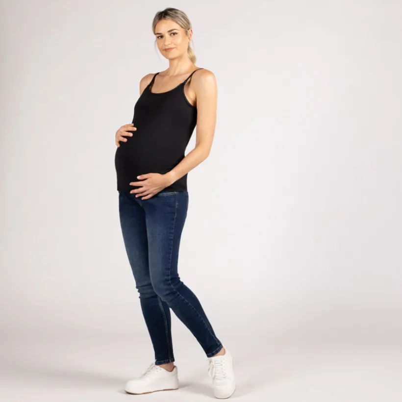 Jean slim de grossesse avec bandeau haut