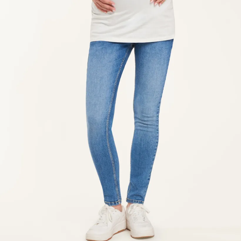 Jean slim de grossesse avec bandeau haut