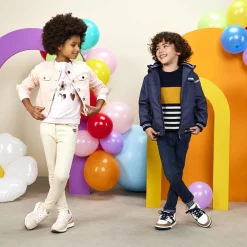 Jean slim en denim avec coutures contrastées pour garçon