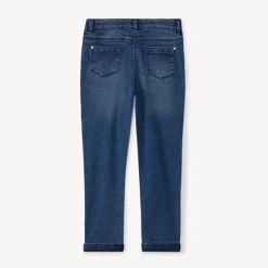 Jean slim en denim effet délavé pour fille