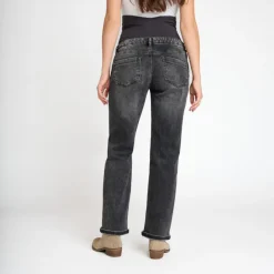 Jean straight de grossesse avec bandeau haut