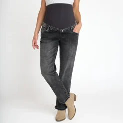 Jean straight de grossesse avec bandeau haut