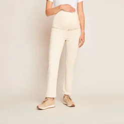 Jean straight de grossesse avec bandeau haut