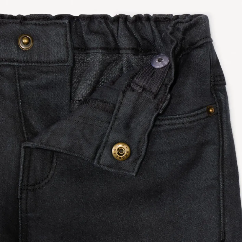 Jean uni à taille élastique pour bébé garçon