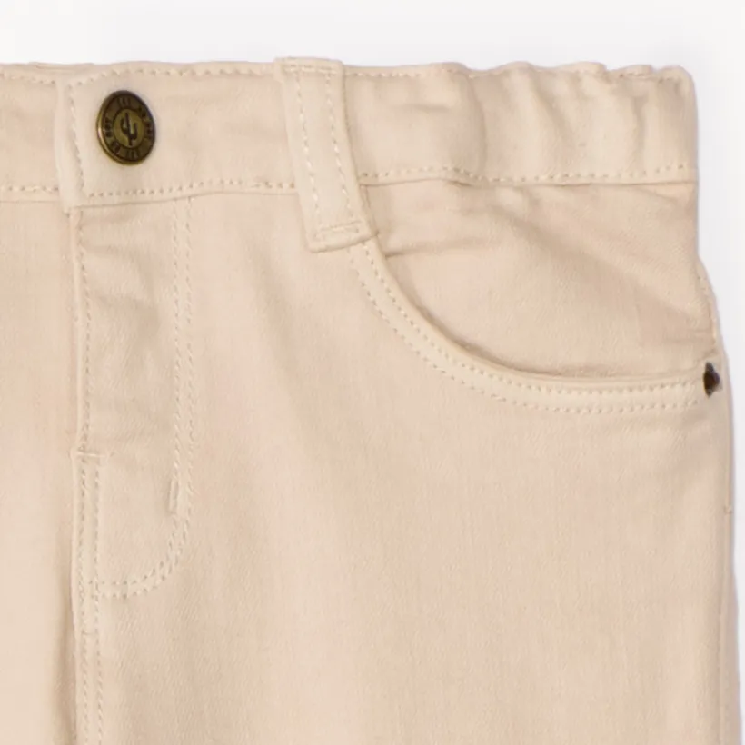 Jean uni à taille élastique pour bébé garçon