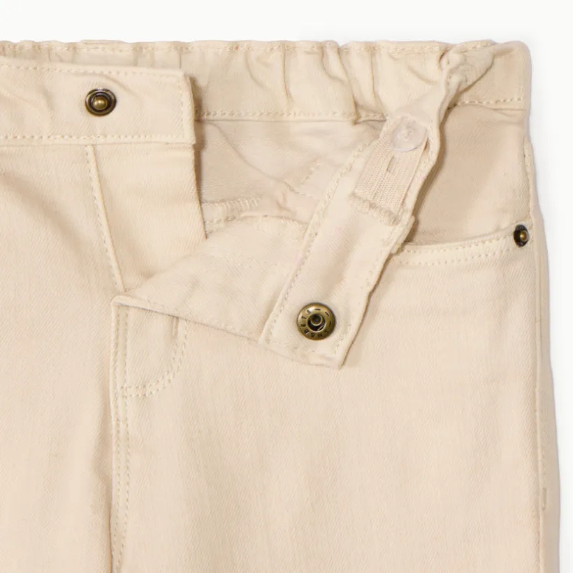 Jean uni à taille élastique pour bébé garçon