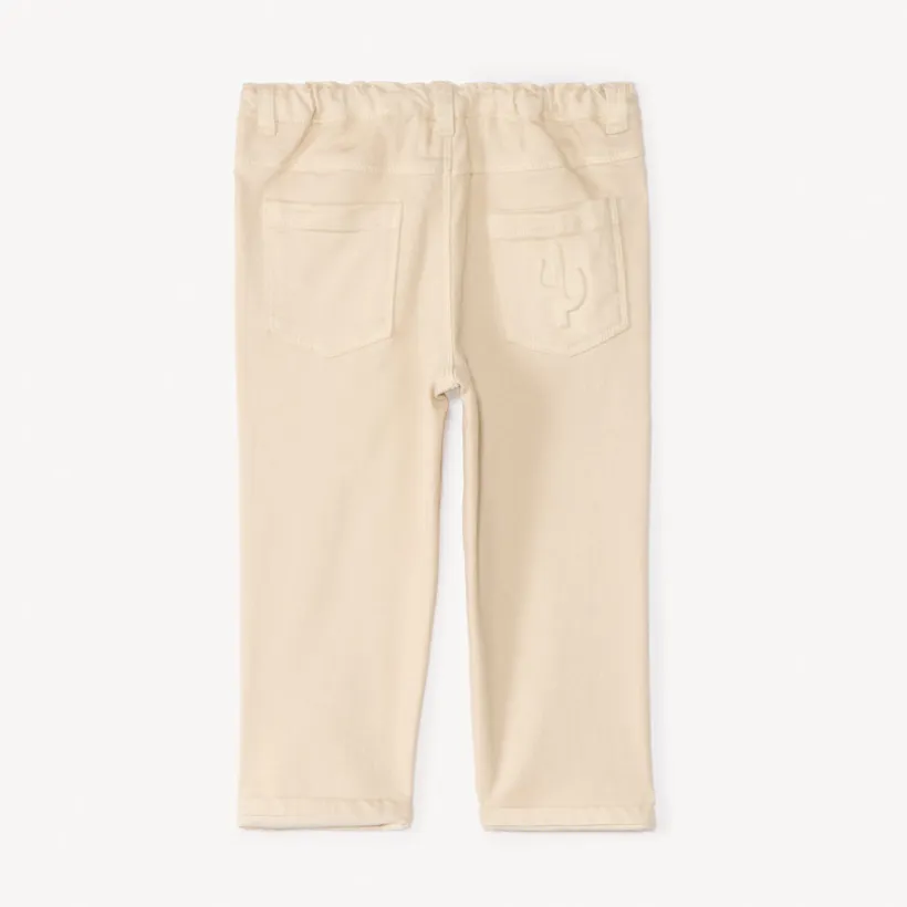 Jean uni à taille élastique pour bébé garçon