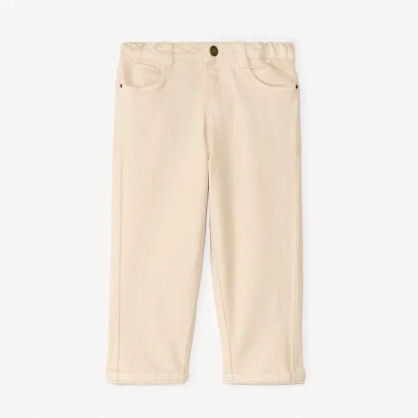 Jean uni à taille élastique pour bébé garçon