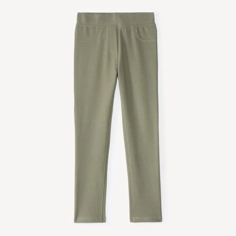 Jegging uni en maille pour fille
