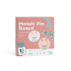 Jeu d'adresse mosaïque colorée en bois