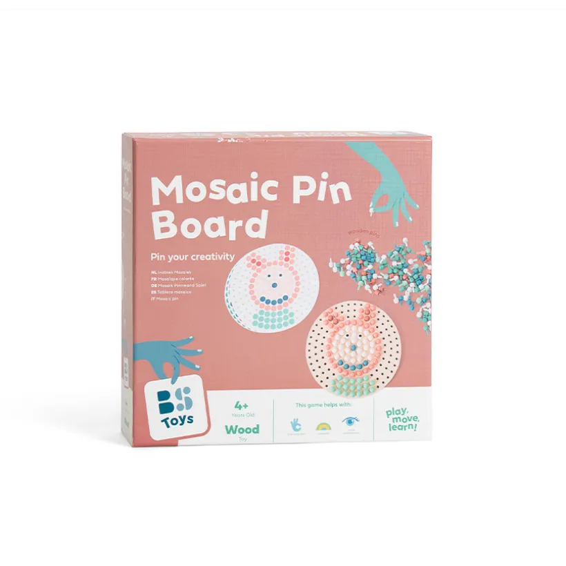 Jeu d'adresse mosaïque colorée en bois