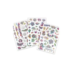 Jeu de maquillage avec assortiment de tatouages temporaires (modèle aléatoire)