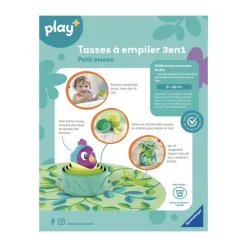 Jeu de tasses à empiler 3 en 1 Play+ petit oiseau