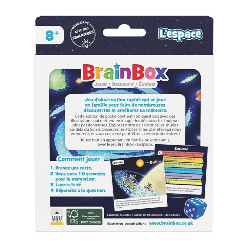 Jeu d'observation Brainbox Pocket : l'Espace