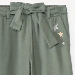 Jogging ceinturé à étoiles brodées pour fille