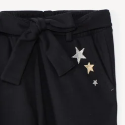 Jogging ceinturé à étoiles brodées pour fille